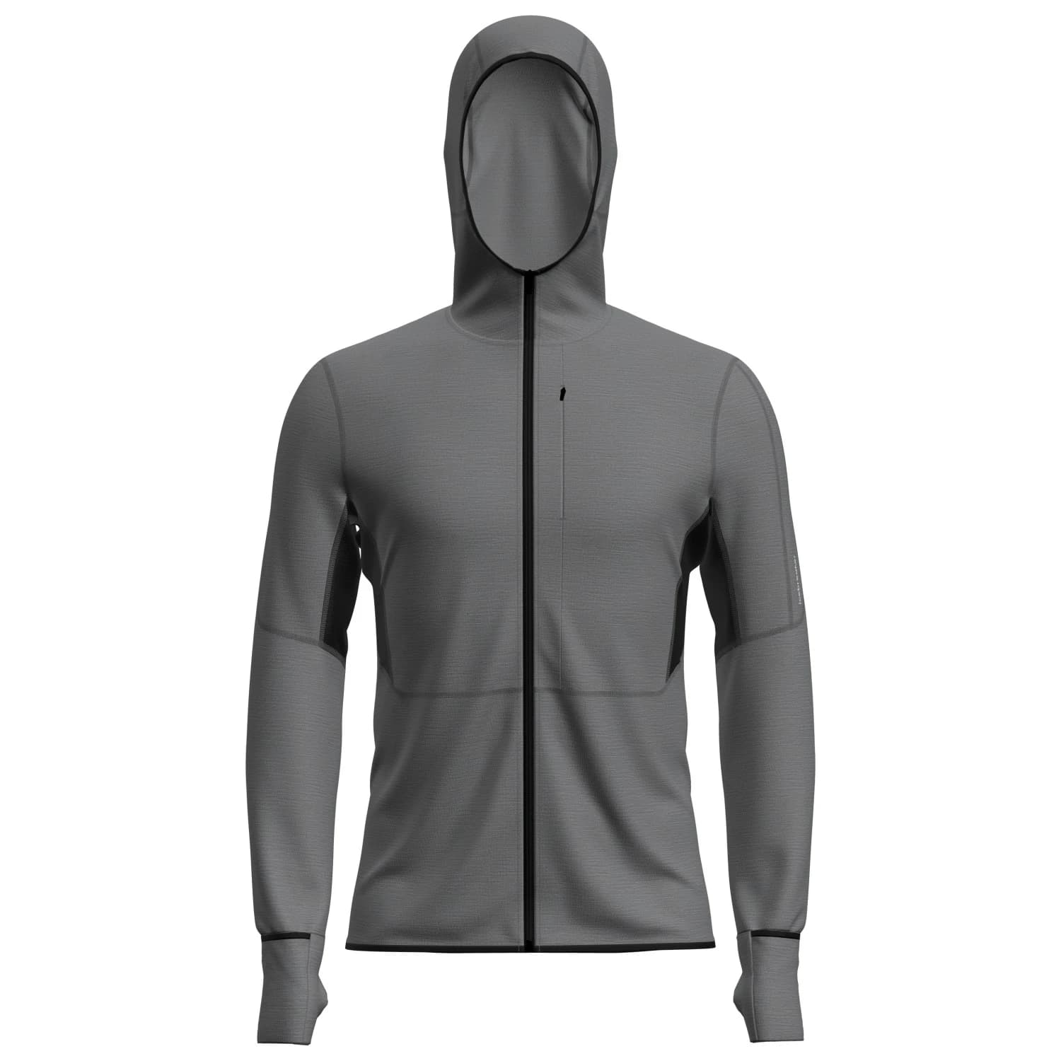 Мъжко вълнено яке Icebreaker Merino 200 Realfleece Descender L/S Zip Hoodie Fleece jumper - Jet Heather / Black / CB