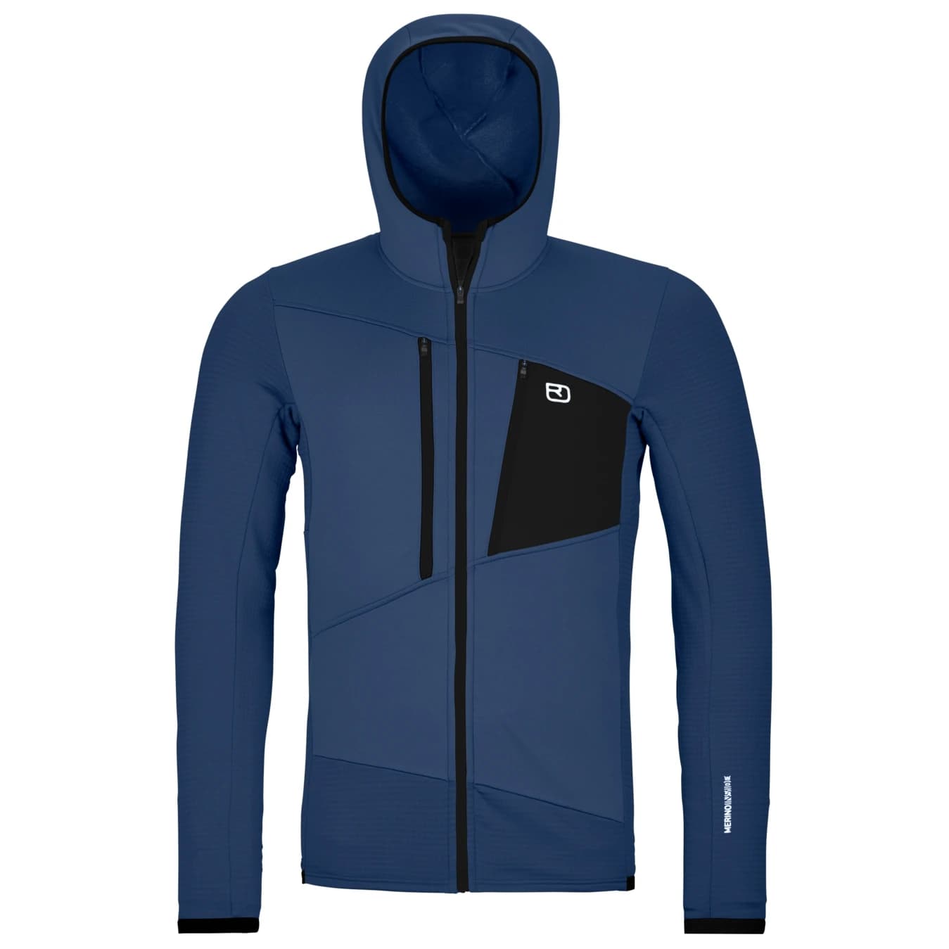 Мъжко вълнено яке Ortovox Fleece Grid Hoody Fleece jacket - Blue Nunatak