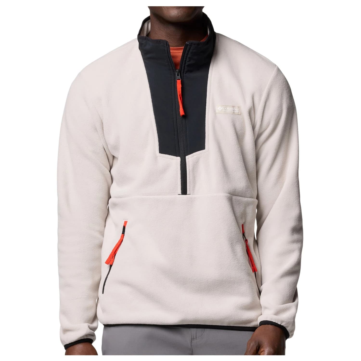 Мъжки поларен пуловер Columbia Sequoia Grove Half Zip Fleece Fleece jumper - Dark Stone / Black / Spicy Pulls II