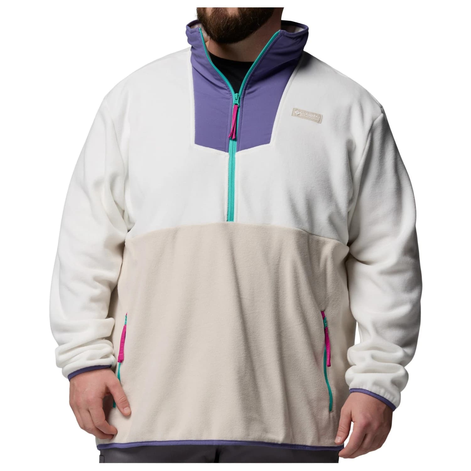 Мъжки поларен пуловер Columbia Sequoia Grove Half Zip Fleece Fleece jumper - Sea Salt / Stormwatch