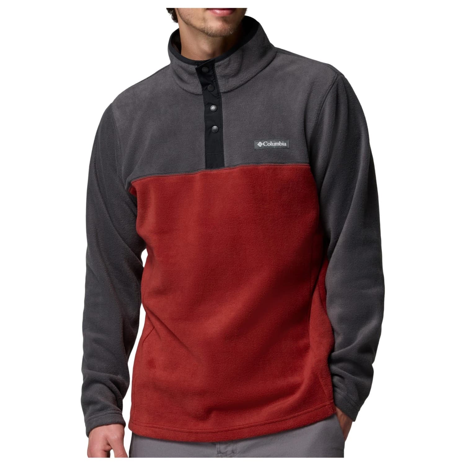 Мъжки поларен пуловер Columbia Steens Mountain Half Snap II Fleece jumper - Red Oxide / Shark