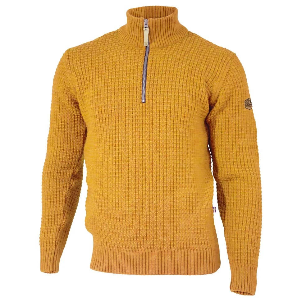 Мъжки вълнен пуловер Ivanhoe of Sweden Moritz Half Zip Wool jumper - Autumn Blaze