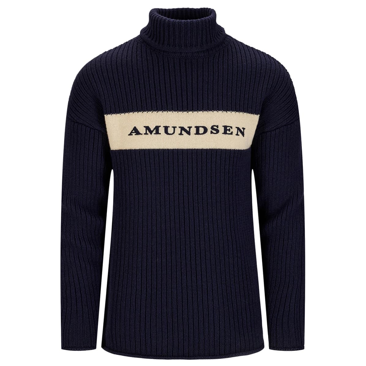 Мъжки вълнен пуловер Amundsen sports Heroes Ski Turtle Neck Wool jumper - Faded Navy / Natural