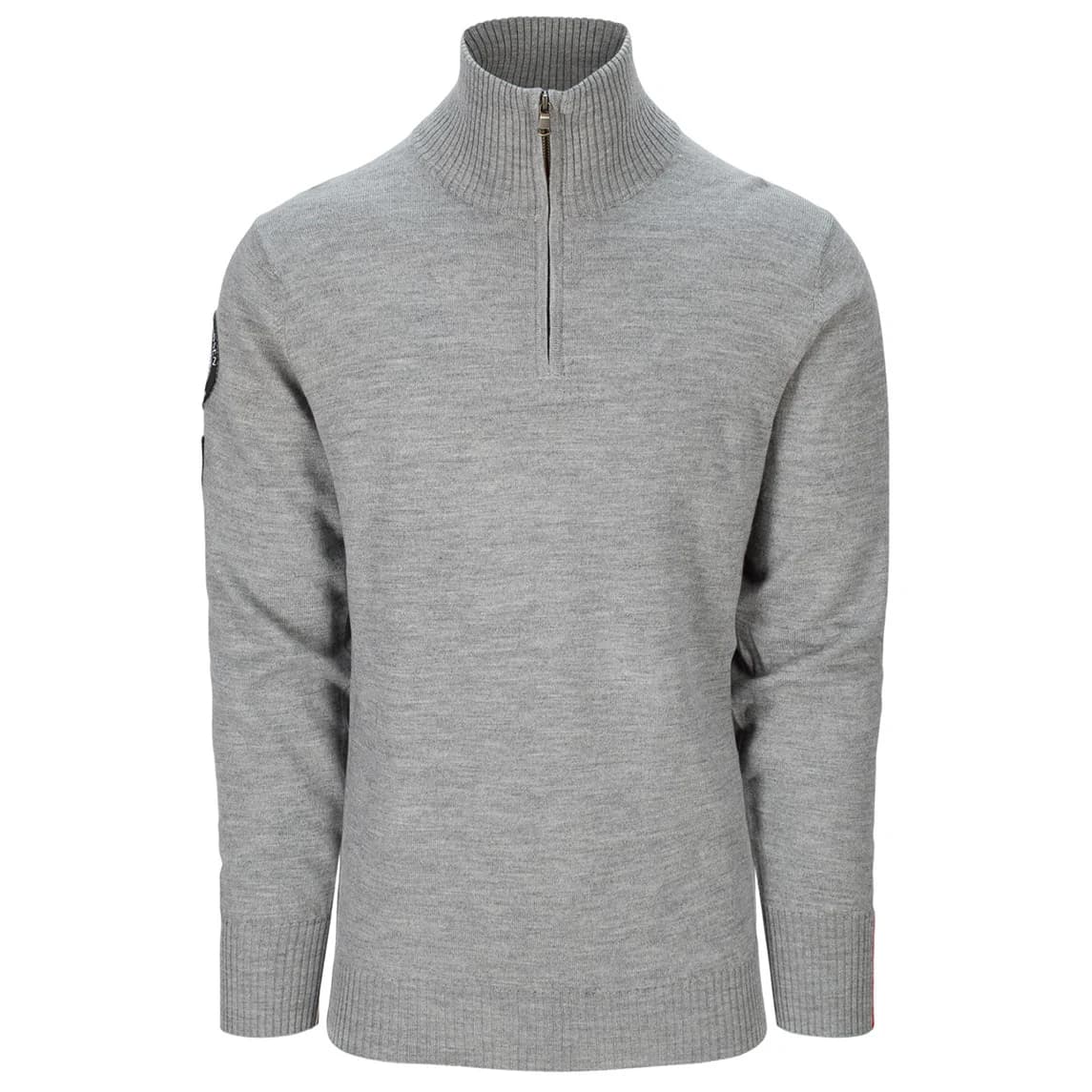 Мъжки вълнен пуловер Amundsen sports Peak Half Zip Merino jumper - Light Grey