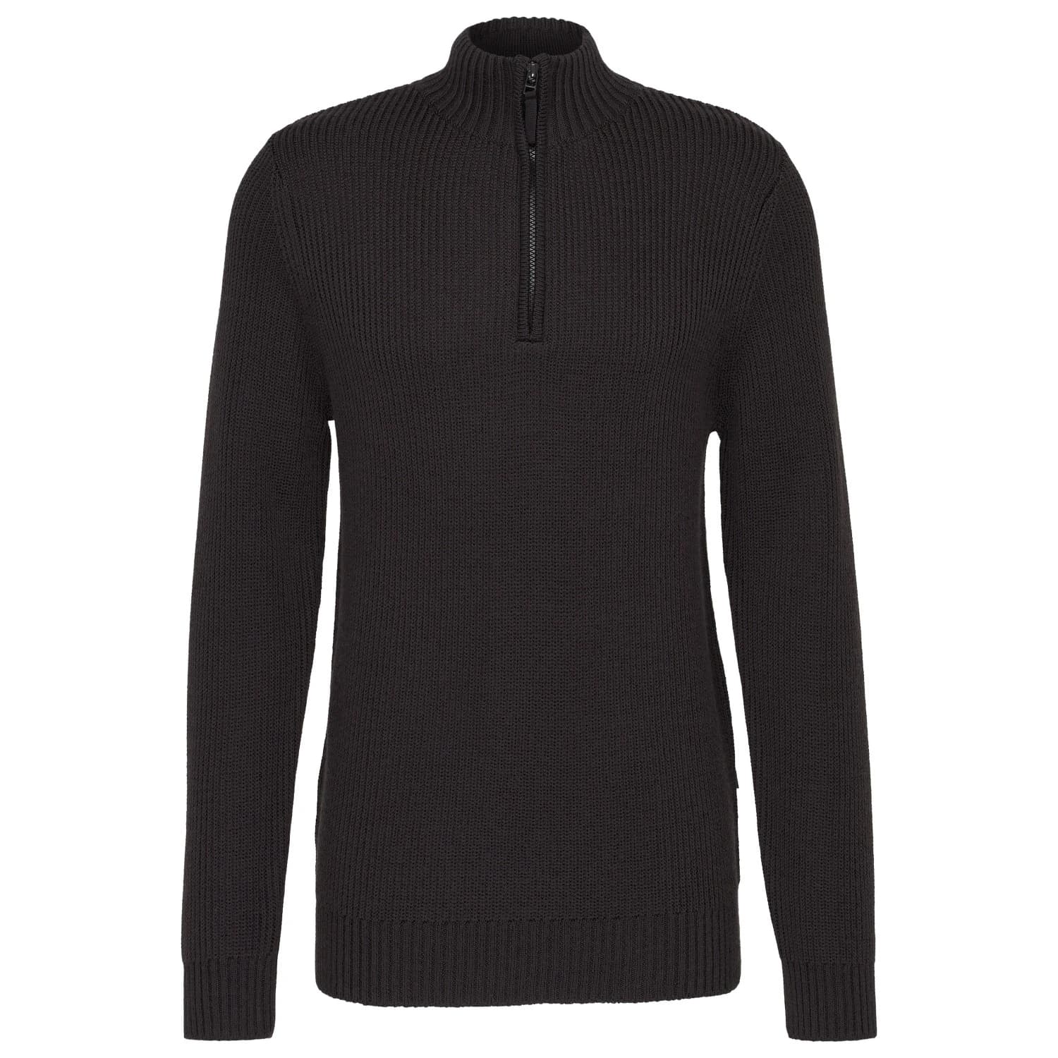 Вълнен пуловер Stoic Heavy MerinoKnit MMXX.Rutvik Half Zip Merino jumper - Black Olive Brown