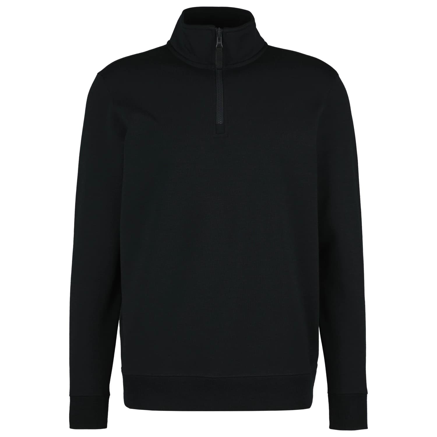 Мъжки вълнен пуловер Stoic MerinoFleece335 MMXX. Lulea Half Zip Merino jumper - Black