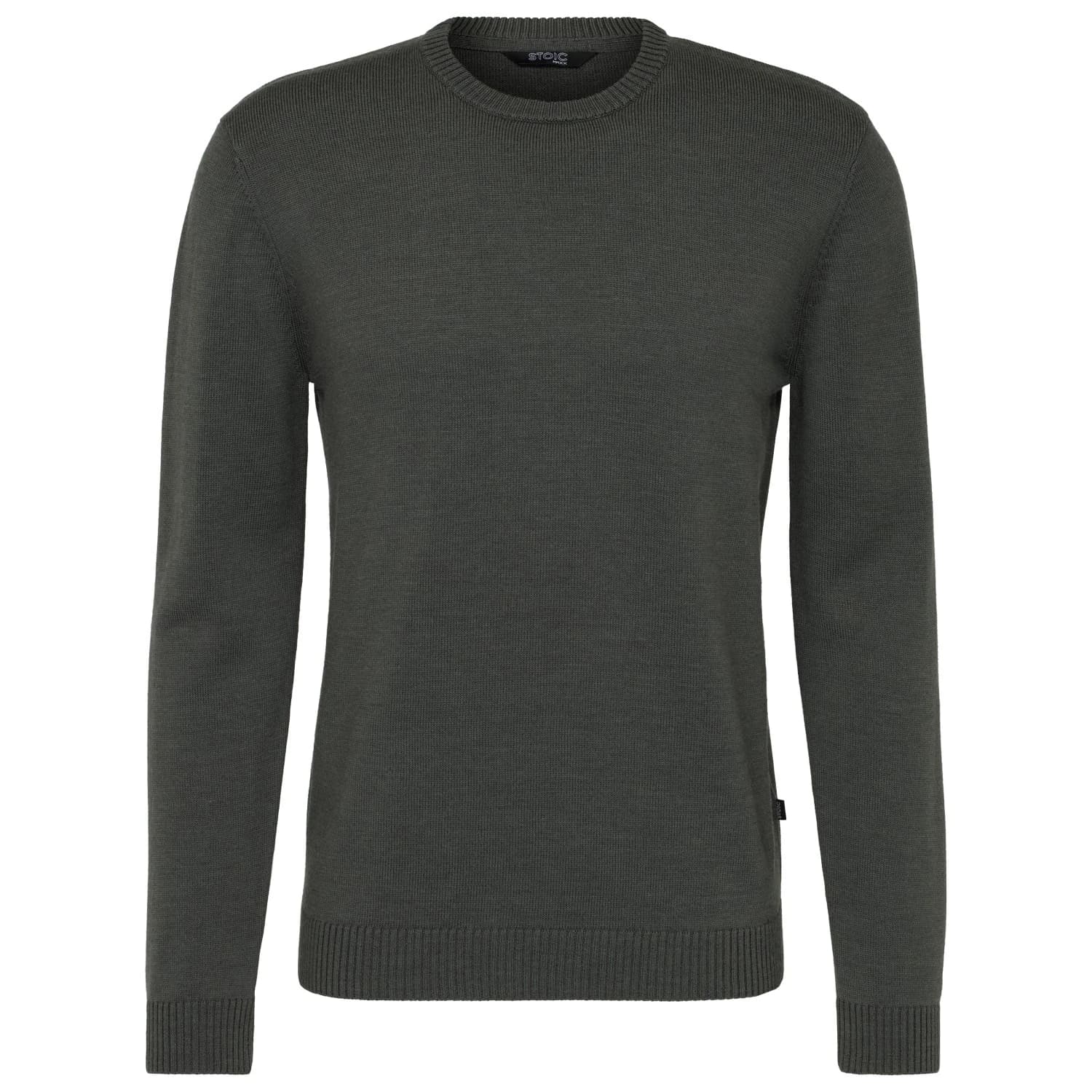 Вълнен пуловер Stoic MerinoKnit MMXX.Kniva Sweater Merino jumper - Dark Olive Melange II