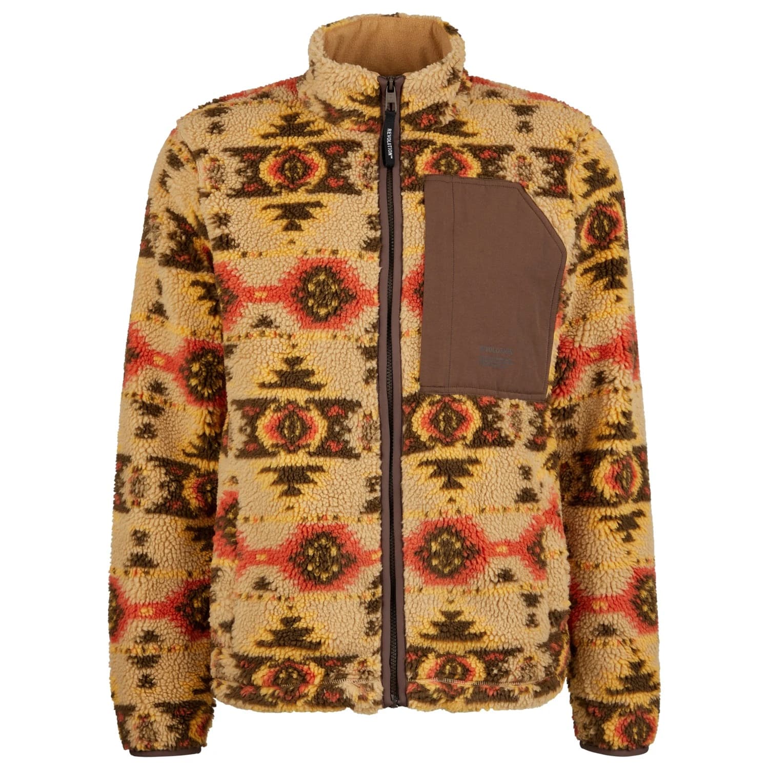 Мъжко поларено яке Revolution Printed Teddy Jacket Fleece jacket - Light Brown