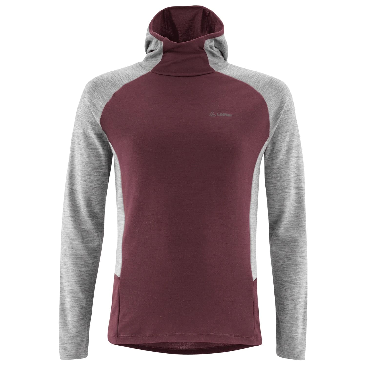 Вълнен пуловер Löffler Hoody Transtex Merino Merino longsleeve - Castagne