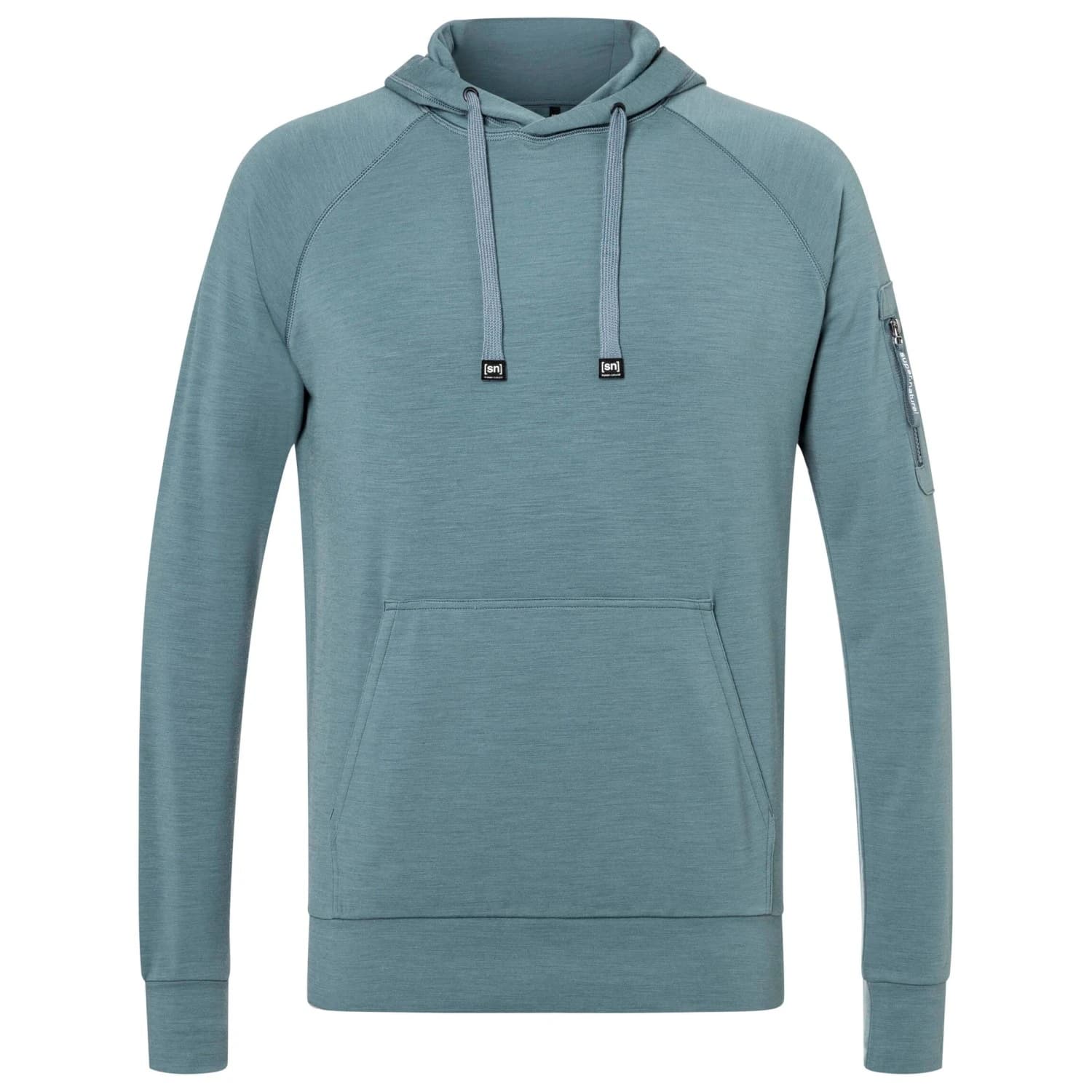 Вълнен пуловер super.natural Favourite Pocket Hoodie Merino hoodie - Stormy Weather