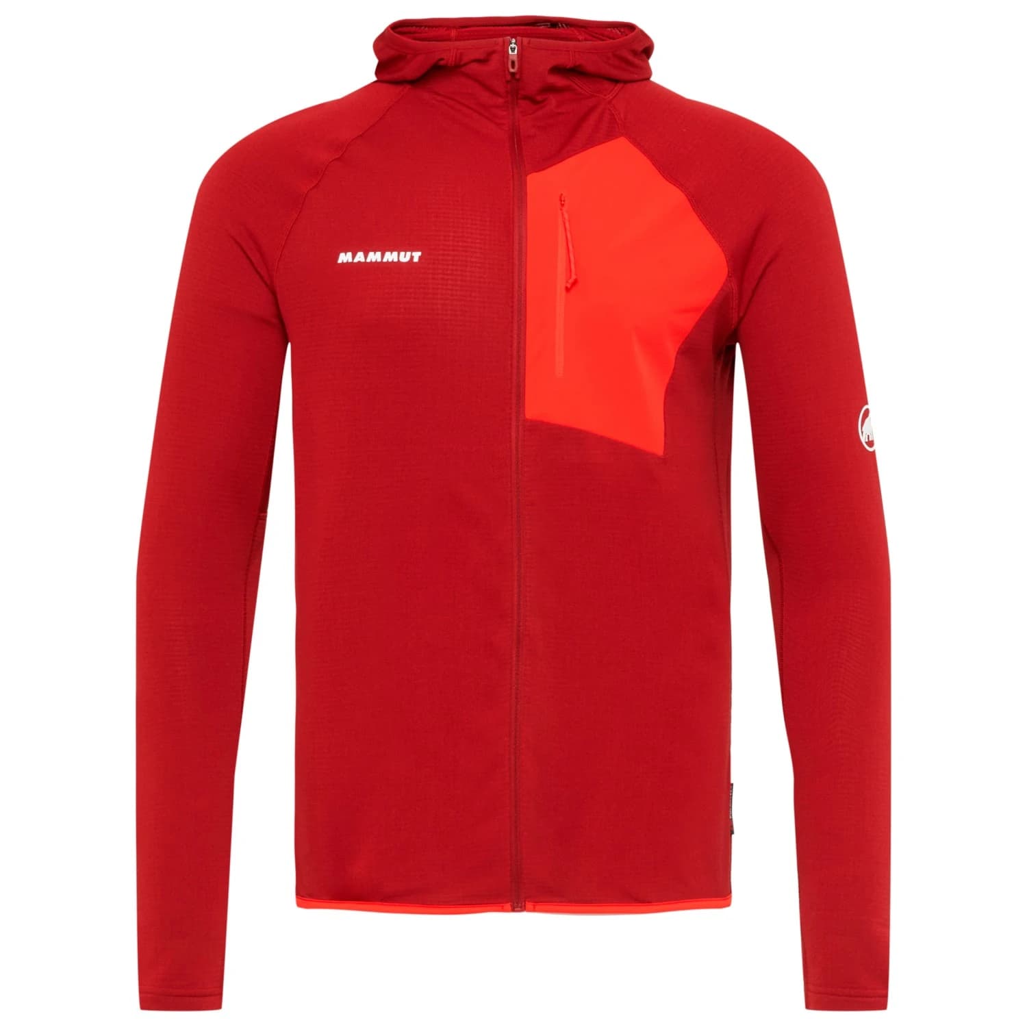 Мъжко поларено яке Mammut Aenergy Light ML Hooded Jacket Fleece jacket - Dark Mammut Red / Mammut Red