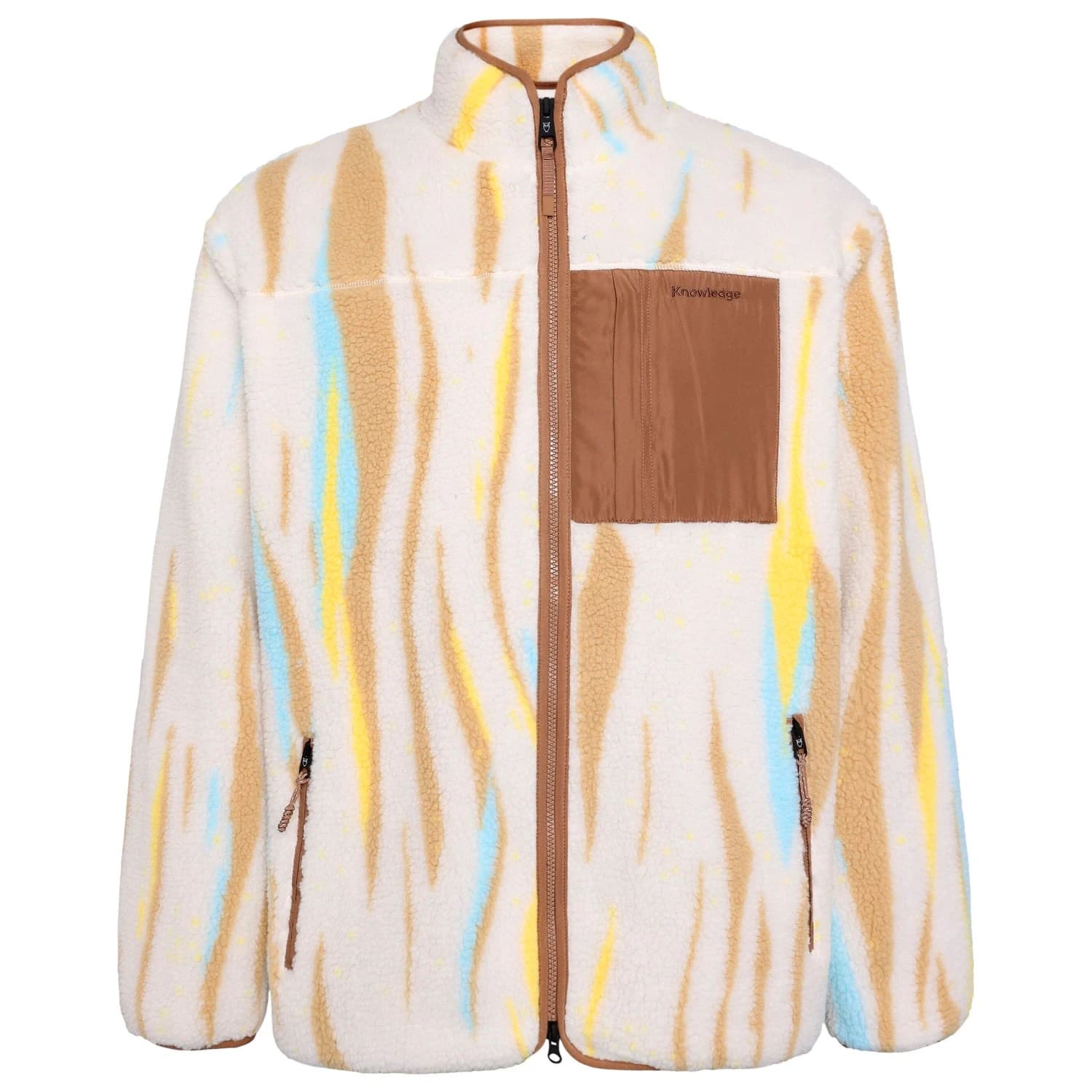 Поларено яке Knowledgecotton apparel Loose Fit Northern Lights Fleece Fleece jacket - Creme