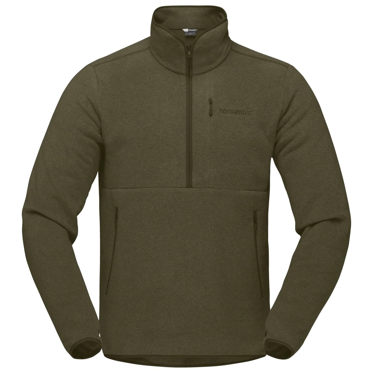 Поларен пуловер Norrøna Femund Warm2 Halfzip Fleece jumper - Olive Night