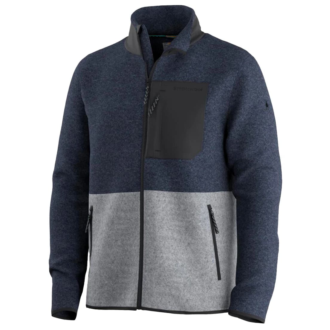 Мъжко вълнено яке Smartwool Second Cut Fleece Jacket Fleece jacket - Light Gray / Deep Navy