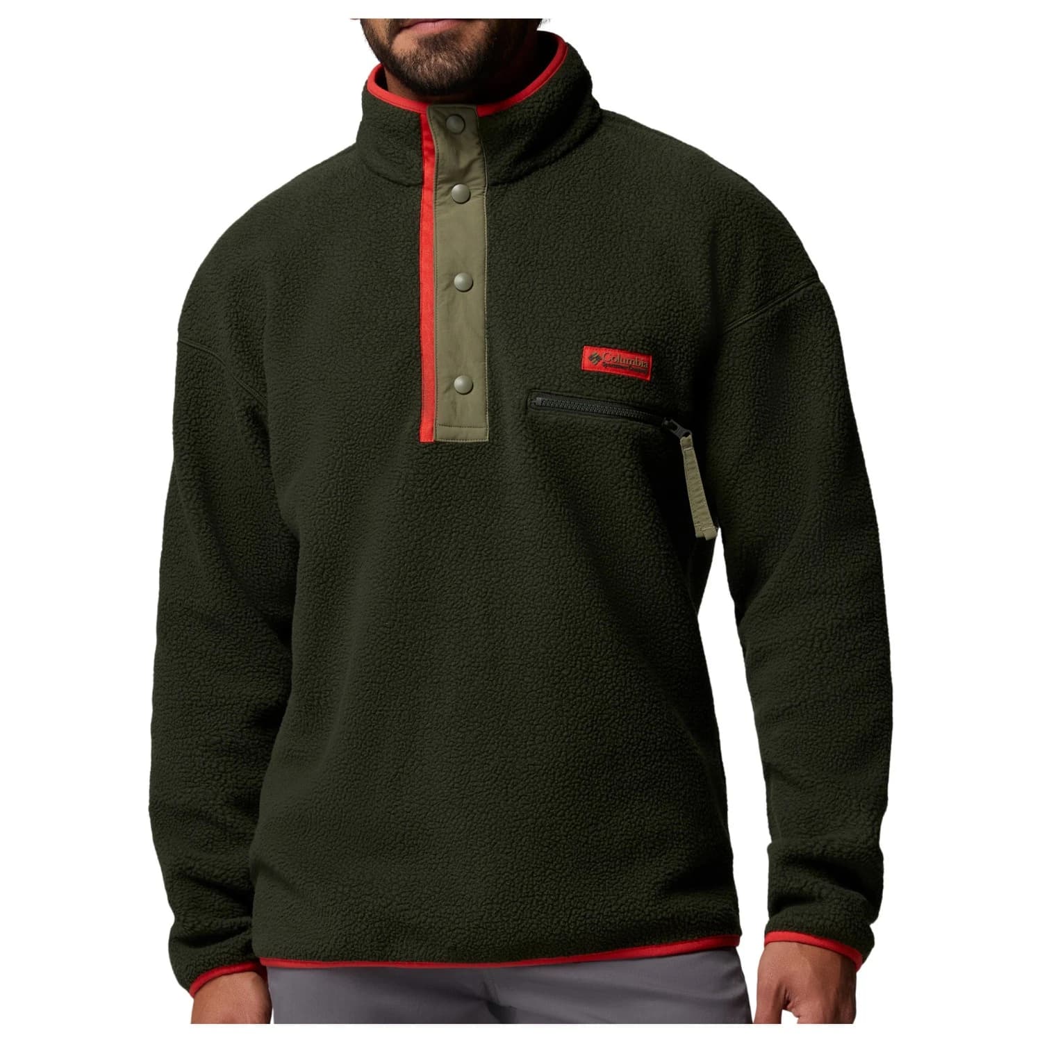 Мъжки поларен пуловер Columbia Helvetia II Half Snap Fleece Fleece jumper - Greenscape