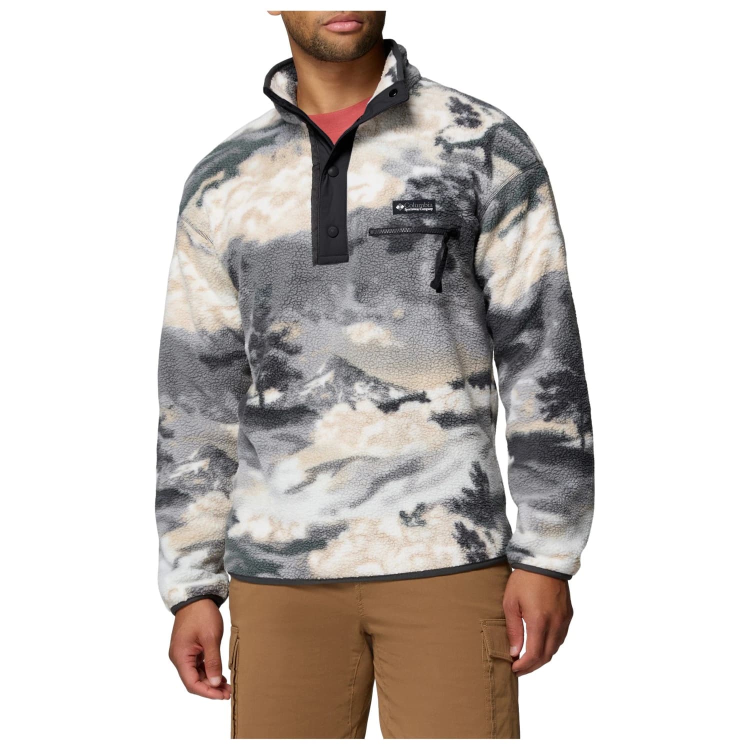 Мъжки поларен пуловер Columbia Helvetia II Printed Half Snap Fleece Fleece jumper - Shark / Dreaming