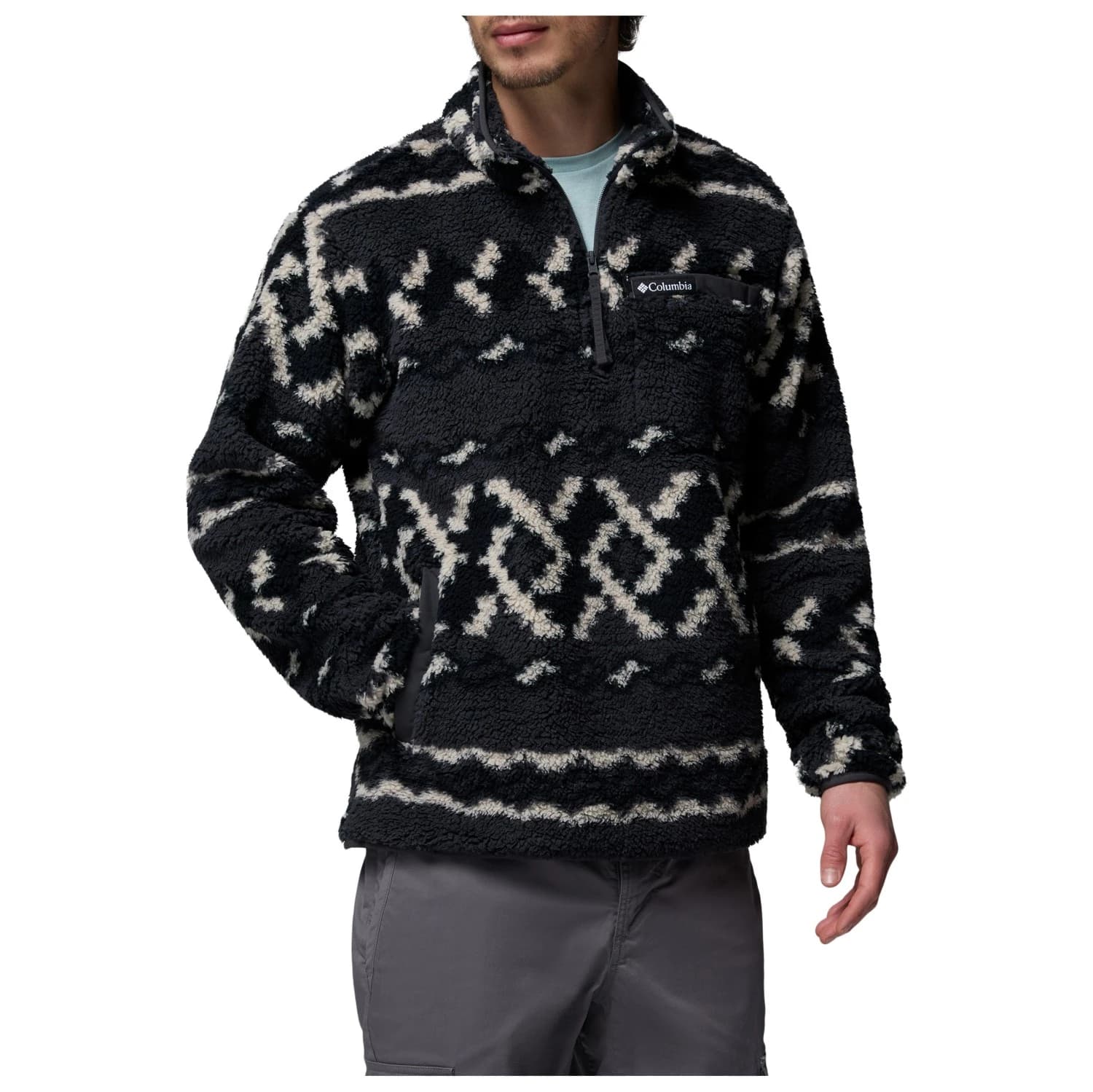 Мъжки поларен пуловер Columbia Rugged Ridge High Pile Half Zip Fleece jumper - Shark Knitknot