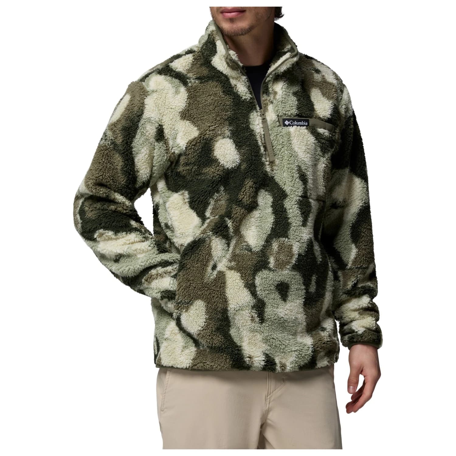 Мъжки поларен пуловер Columbia Rugged Ridge High Pile Half Zip Fleece jumper - Stone Green Treebark