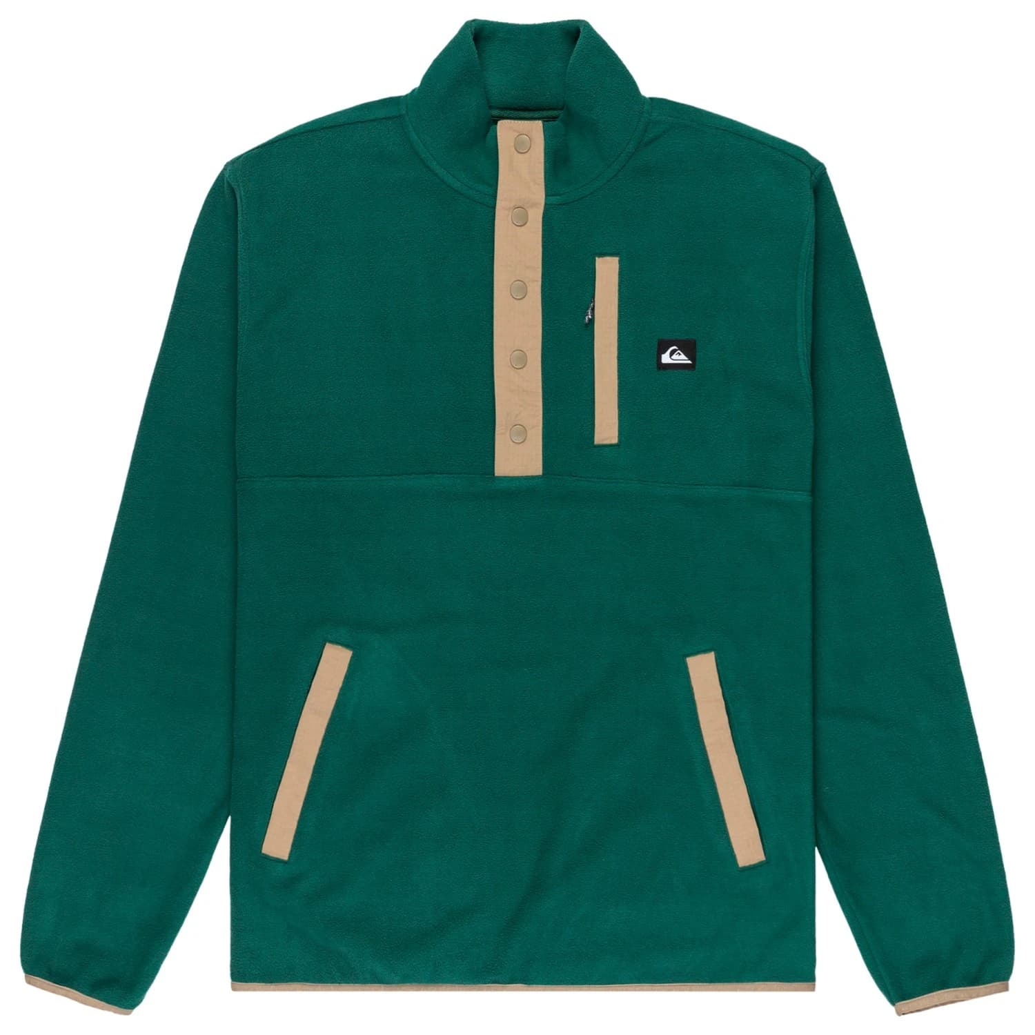 Мъжки поларен пуловер Quiksilver No Destination Half Snap Fleece jumper - Trekking Green