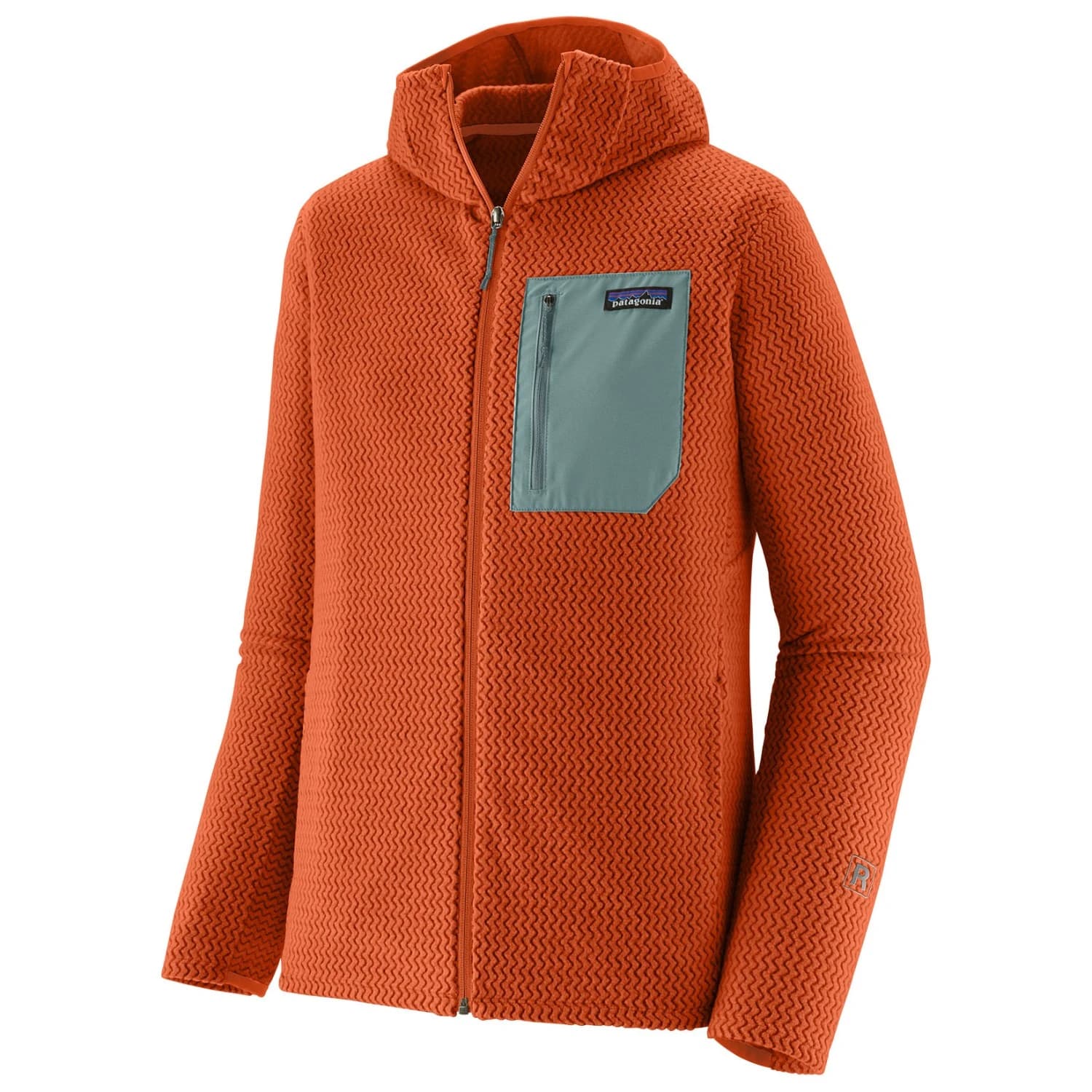 Мъжко поларено яке Patagonia R1 Air Full-Zip Hoody Fleece jacket - Coal Orange