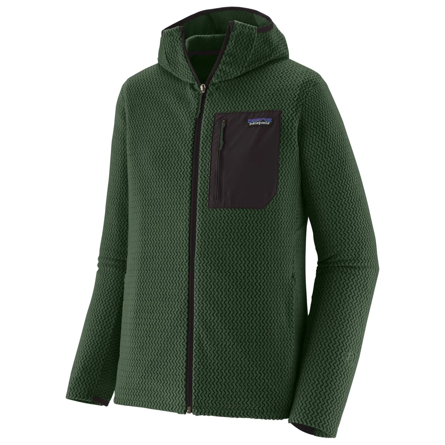 Мъжко поларено яке Patagonia R1 Air Full-Zip Hoody Fleece jacket - Treeline Green