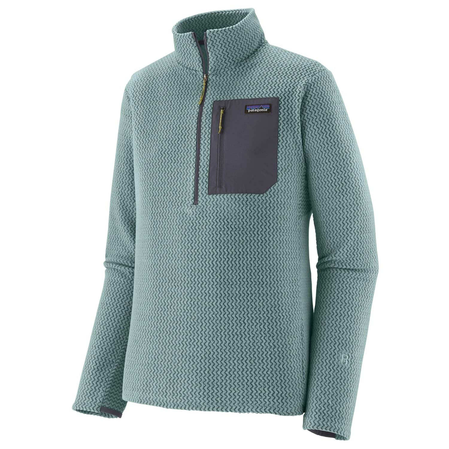 Мъжки поларен пуловер Patagonia R1 Air Zip Neck Fleece jumper - Blue Sage