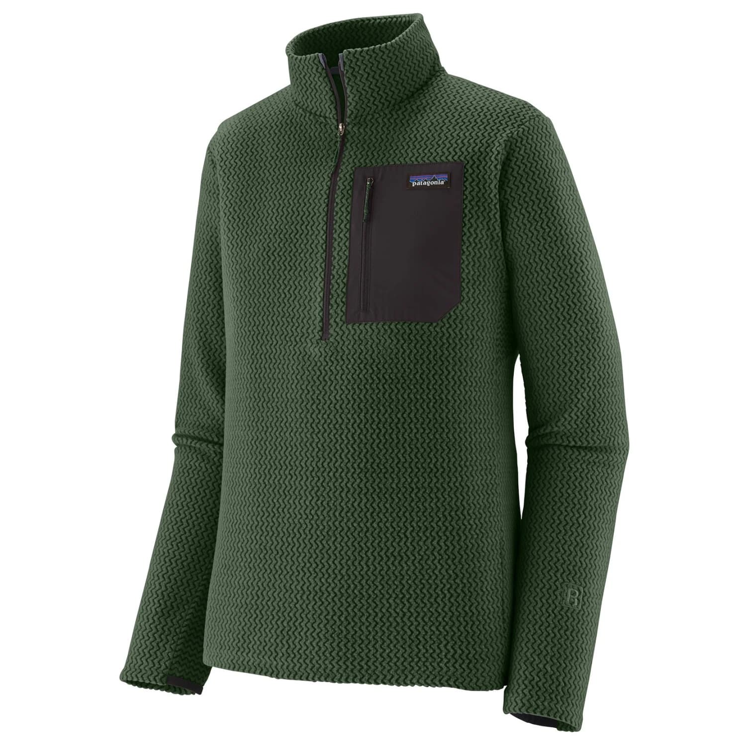 Мъжки поларен пуловер Patagonia R1 Air Zip Neck Fleece jumper - Treeline Green