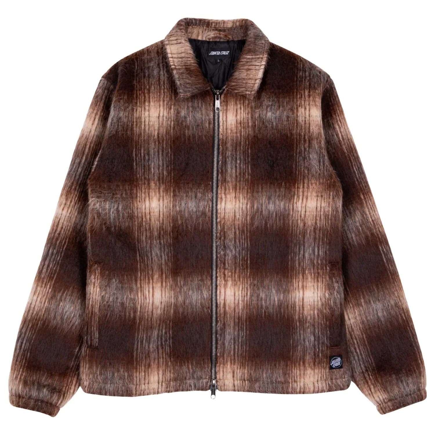 Мъжко поларено яке Santa Cruz Hideout Jacket Fleece jacket - Brown Check