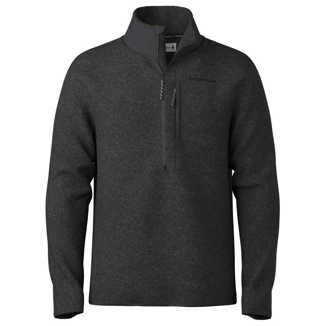 Мъжки вълнен пуловер Smartwool Second Cut Fleece 1/2 Zip Fleece jumper - Charcoal