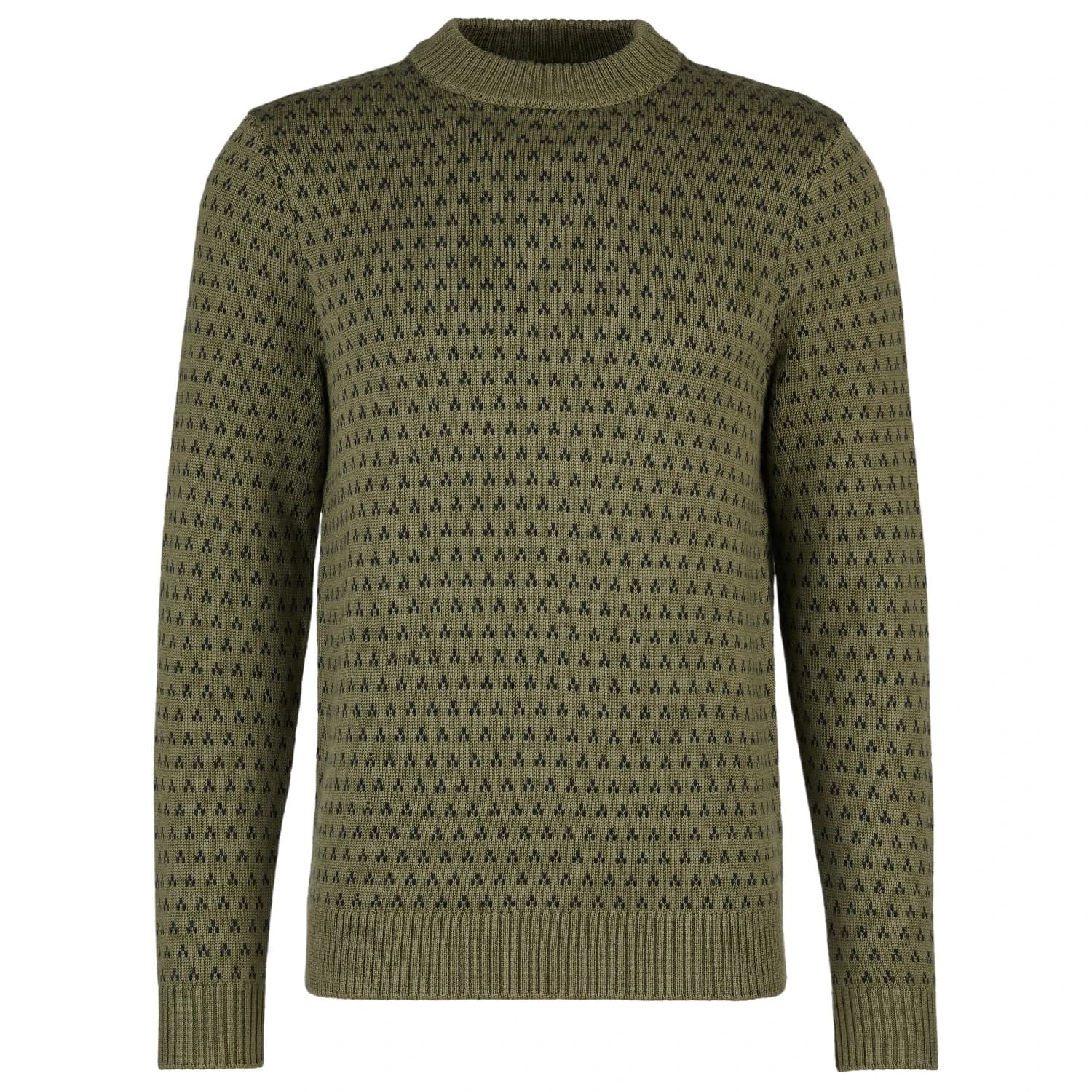 Мъжки вълнен пуловер Stoic Heavy MerinoKnit MMXX.Norrbotten Sweater Merino jumper - Olive Green / Black