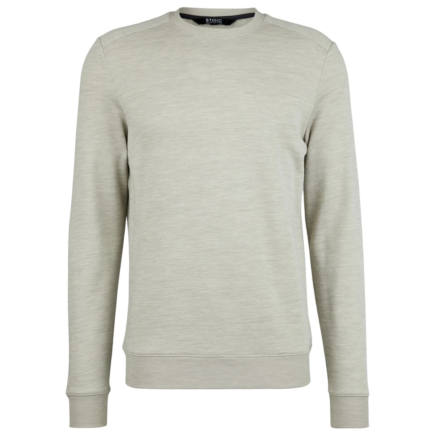 Мъжки вълнен пуловер Stoic MerinoFleece240 MMXX.Persberg Crew Merino jumper - Stone Grey / Melange
