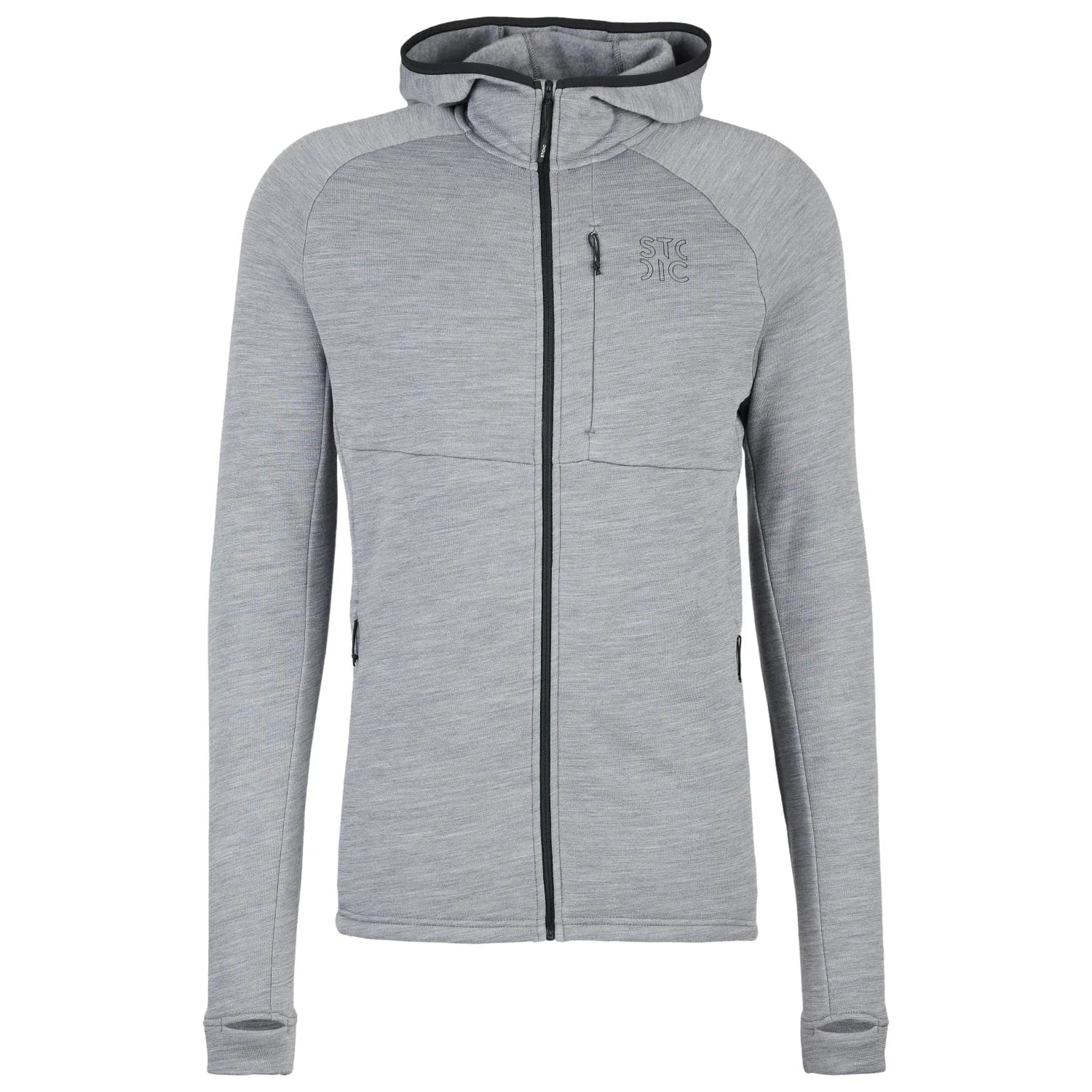 Мъжко вълнено яке Stoic MerinoFleece240 StorforsSt. Zip Hoody Merino hoodie - Light Grey Melange