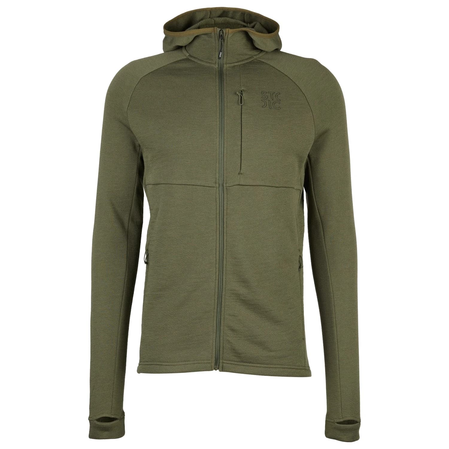 Мъжко вълнено яке Stoic MerinoFleece240 StorforsSt. Zip Hoody Merino hoodie - Olive Green