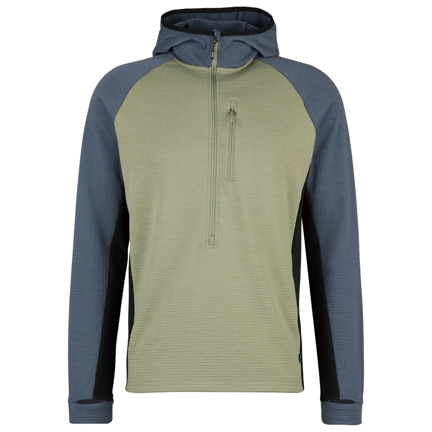 Мъжки вълнен пуловер Stoic MerinoWaffleFleece320 NorrdalSt. 3/4 Zip Hoody Merino hoodie - Ink Grey / Multi