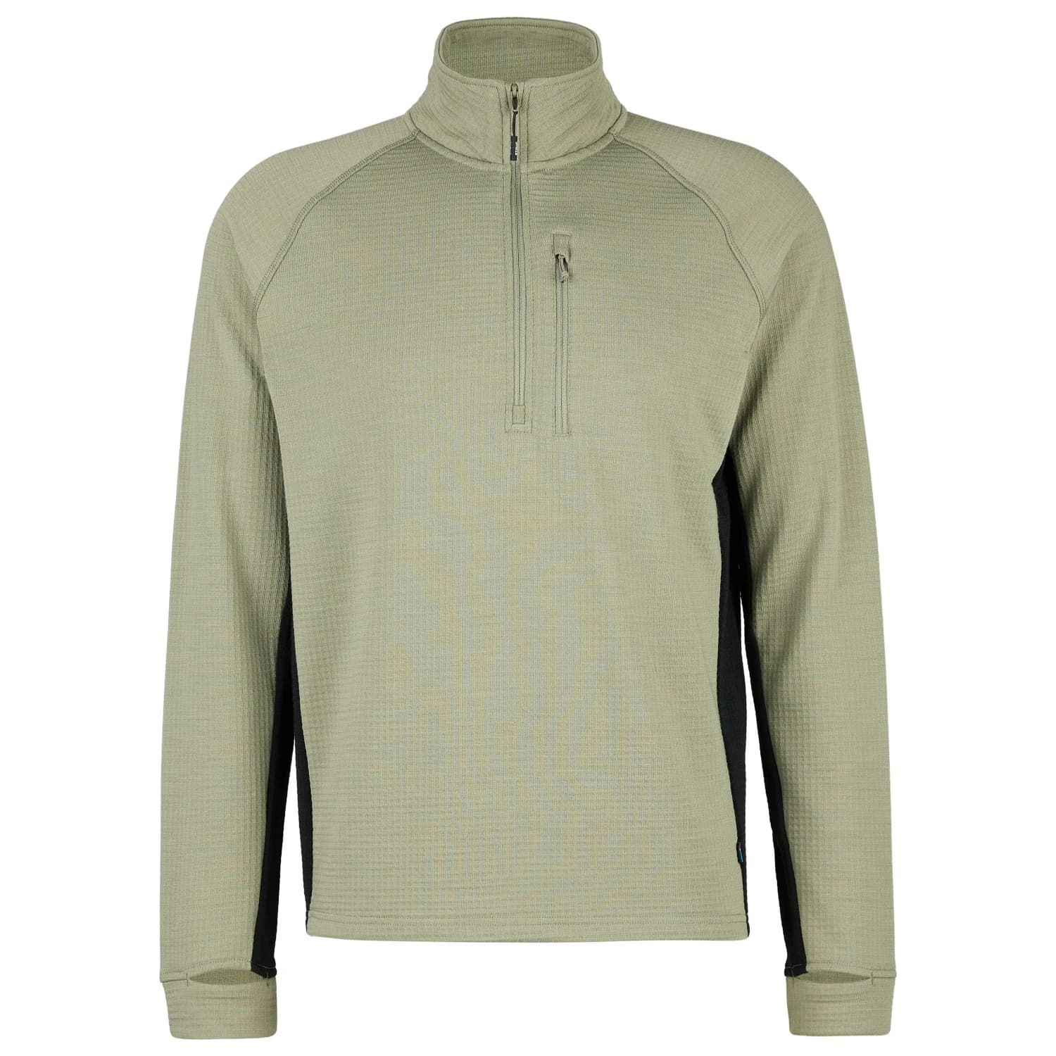 Мъжки вълнен пуловер Stoic MerinoWaffleFleece320 NorrdalSt. Half Zip Merino jumper - Lichen Green / Black