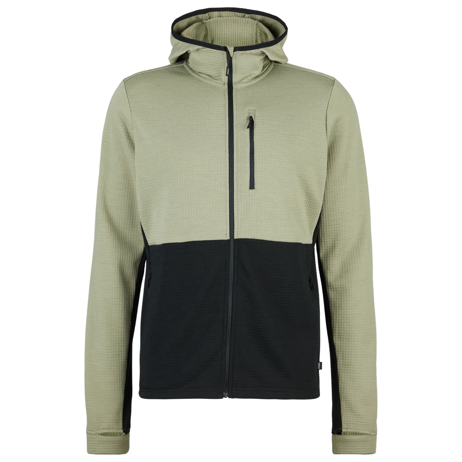 Мъжко вълнено яке Stoic MerinoWaffleFleece320 NorrdalSt. Zip Hoody Zip-up hoodie - Lichen Green / Black