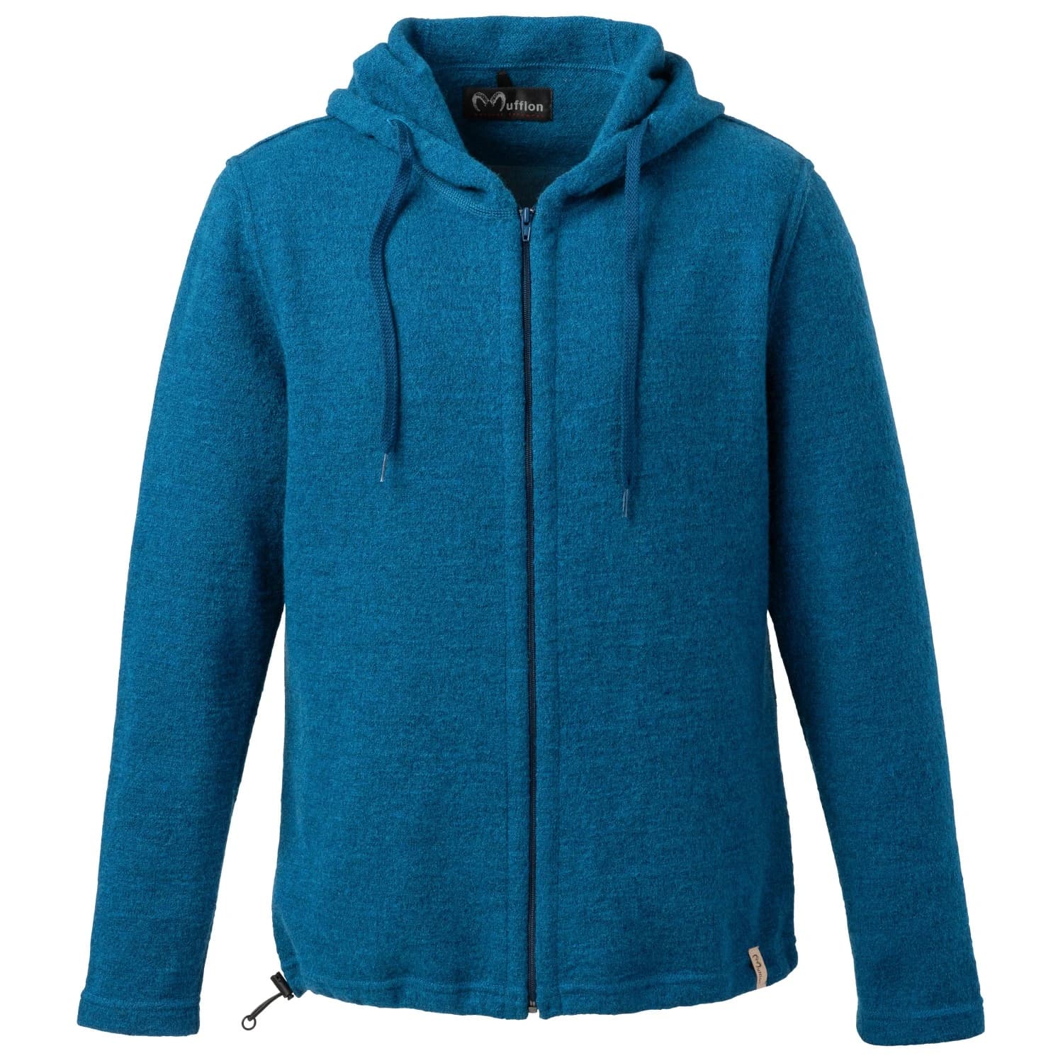 Мъжко вълнено яке Mufflon Kian Merino hoodie - Sea