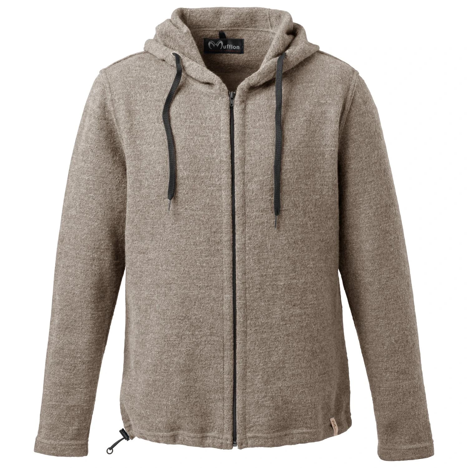 Мъжко вълнено яке Mufflon Kian Merino hoodie - Stone
