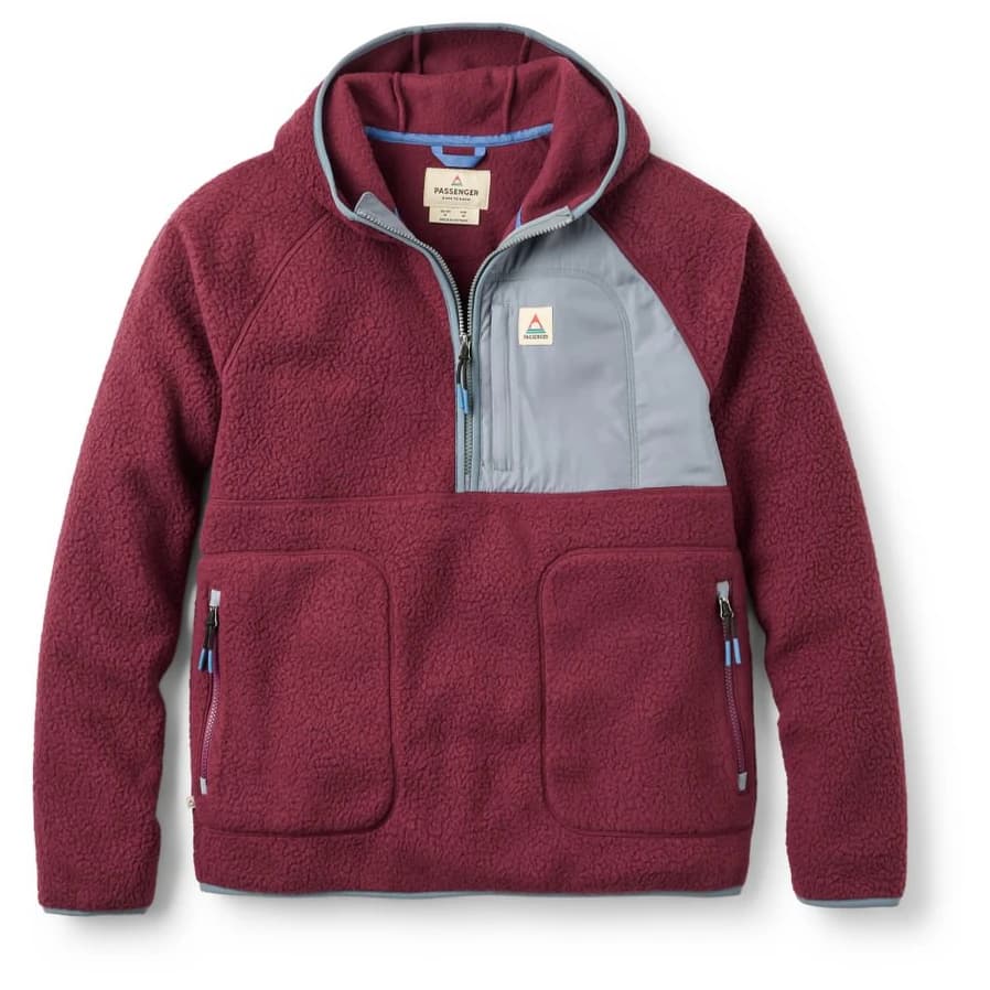 Мъжки поларен пуловер Passenger Ventura 1/2 Zip Recycled Sherpa Fleece Fleece jumper - Fig