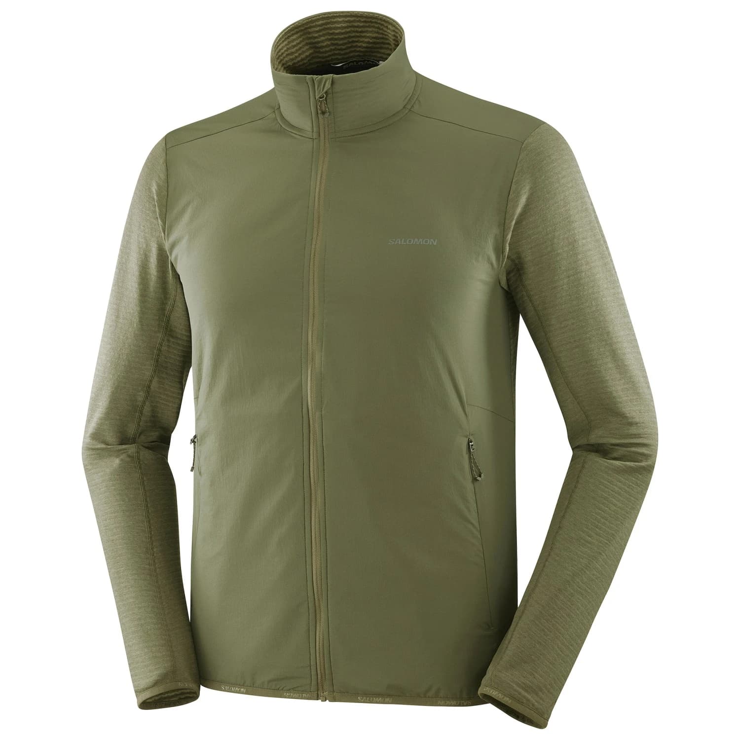 Мъжко поларено яке Salomon Essential Lightwarm Hybrid Fleece jacket - Grape Leaf