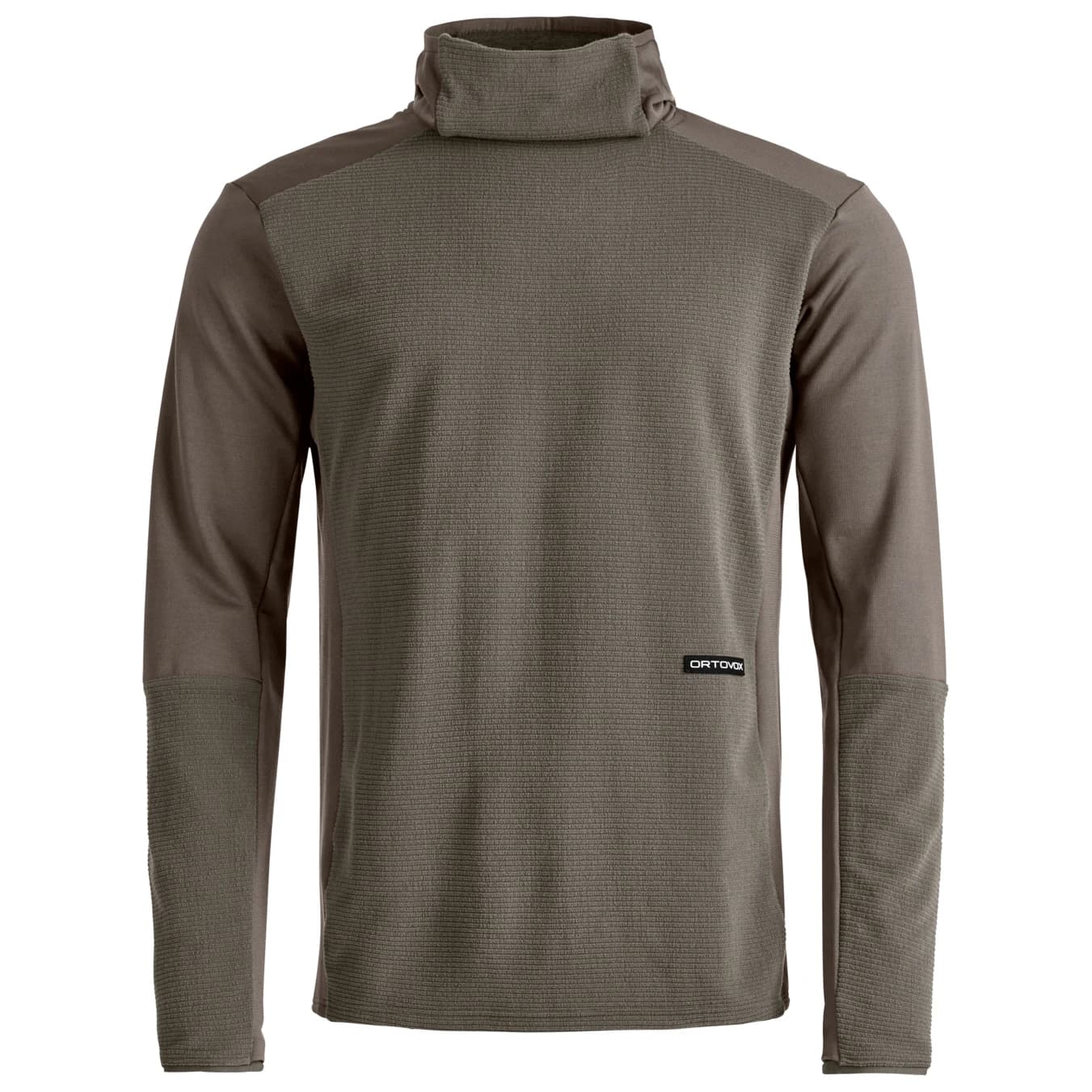 Мъжки поларен пуловер Ortovox Fleece Cord Hoodie Fleece jumper - Dark Grey Brown