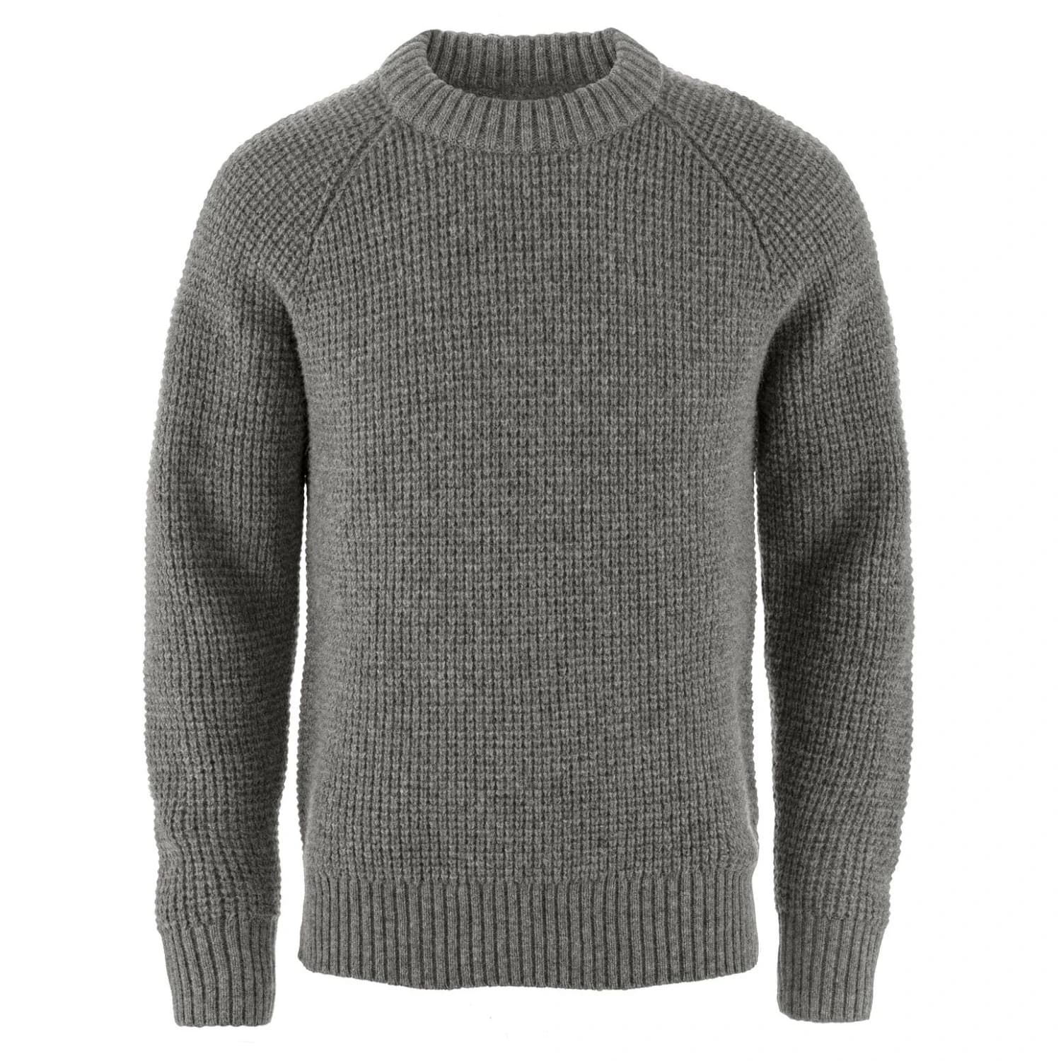 Вълнен пуловер Fjällräven Övik Waffle Knit Wool jumper - Grey / Melange
