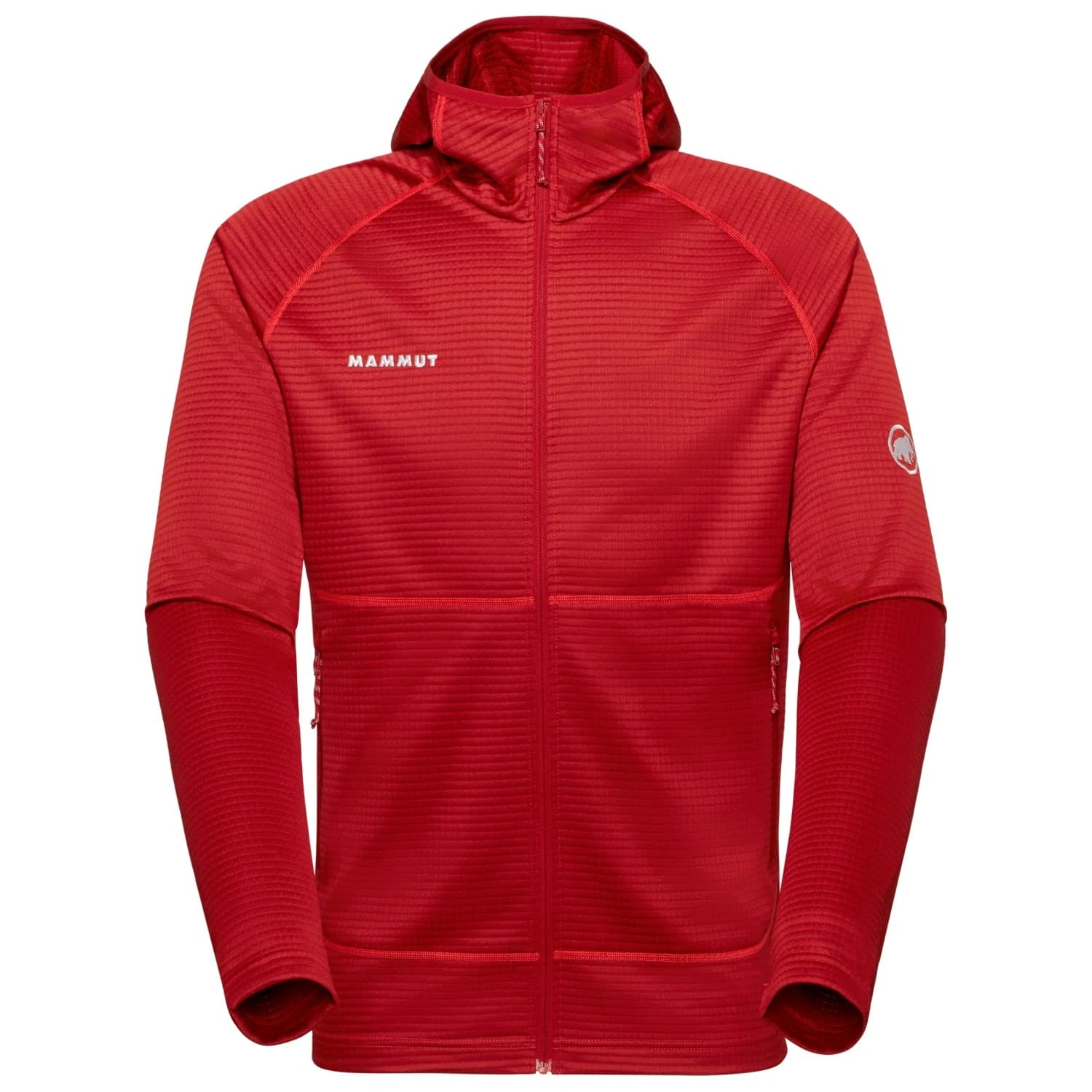 Мъжко поларено яке Mammut Crag ML Hooded Jacket Fleece jacket - Dark Mammut Red