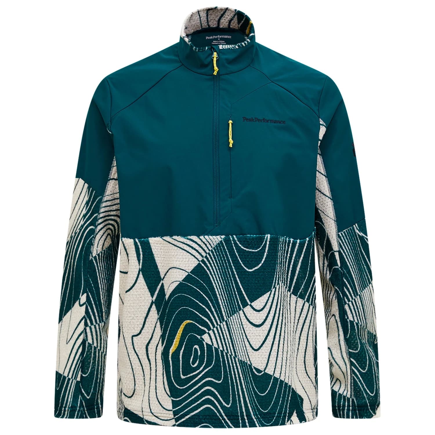 Мъжко поларено яке Peak Performance Aop Freelight Alpha Half Zip Fleece jacket - Line Logo