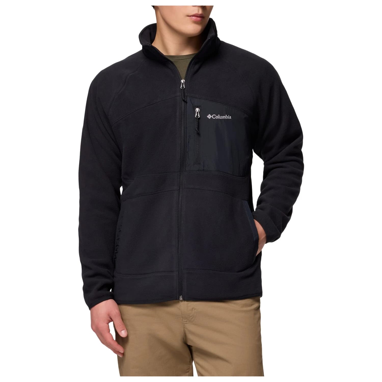 Мъжко поларено яке Columbia Fast Trek Overlay Full Zip Fleece jacket - Black