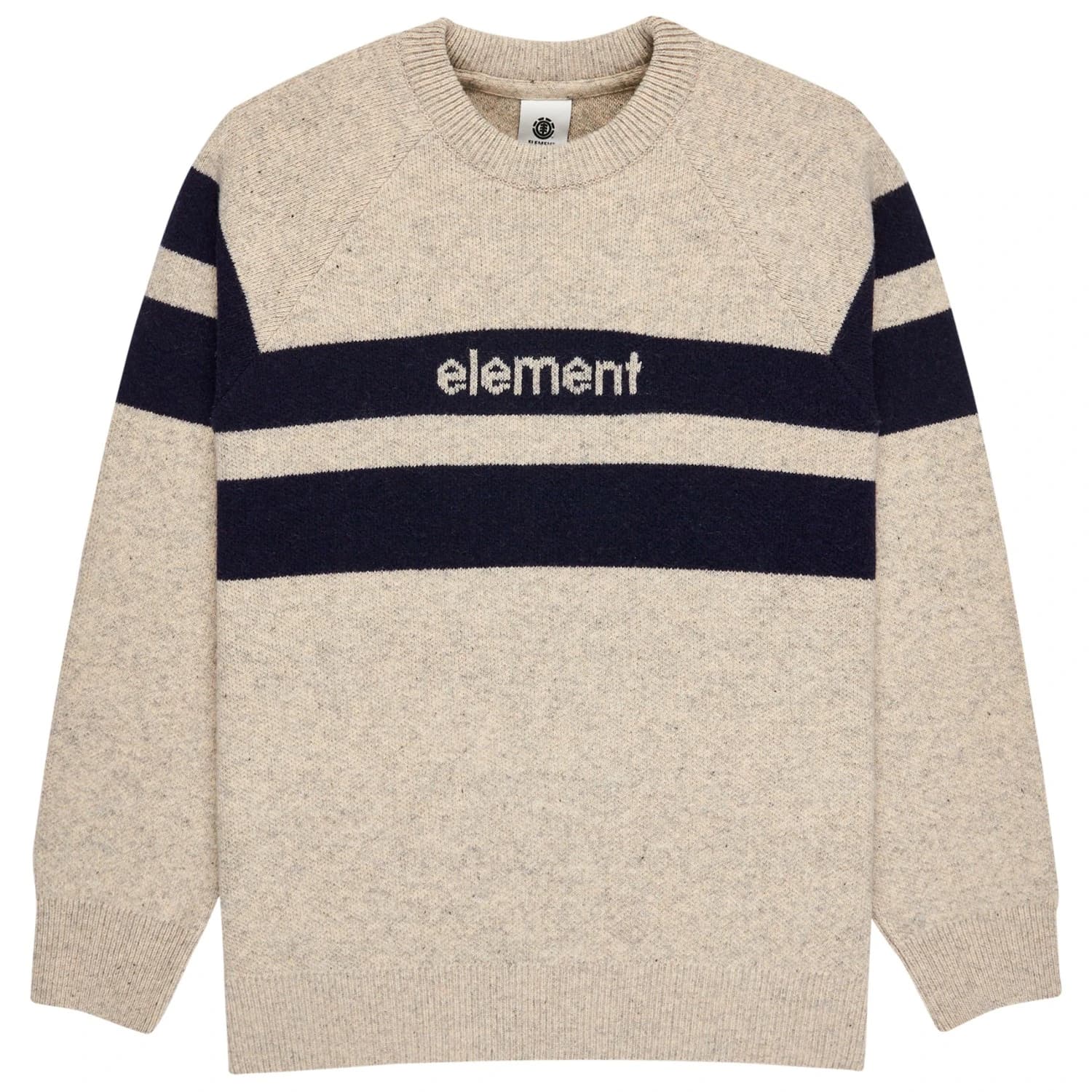 Мъжки вълнен пуловер Element 2000s Rib Crew Wool jumper - Oat Milk