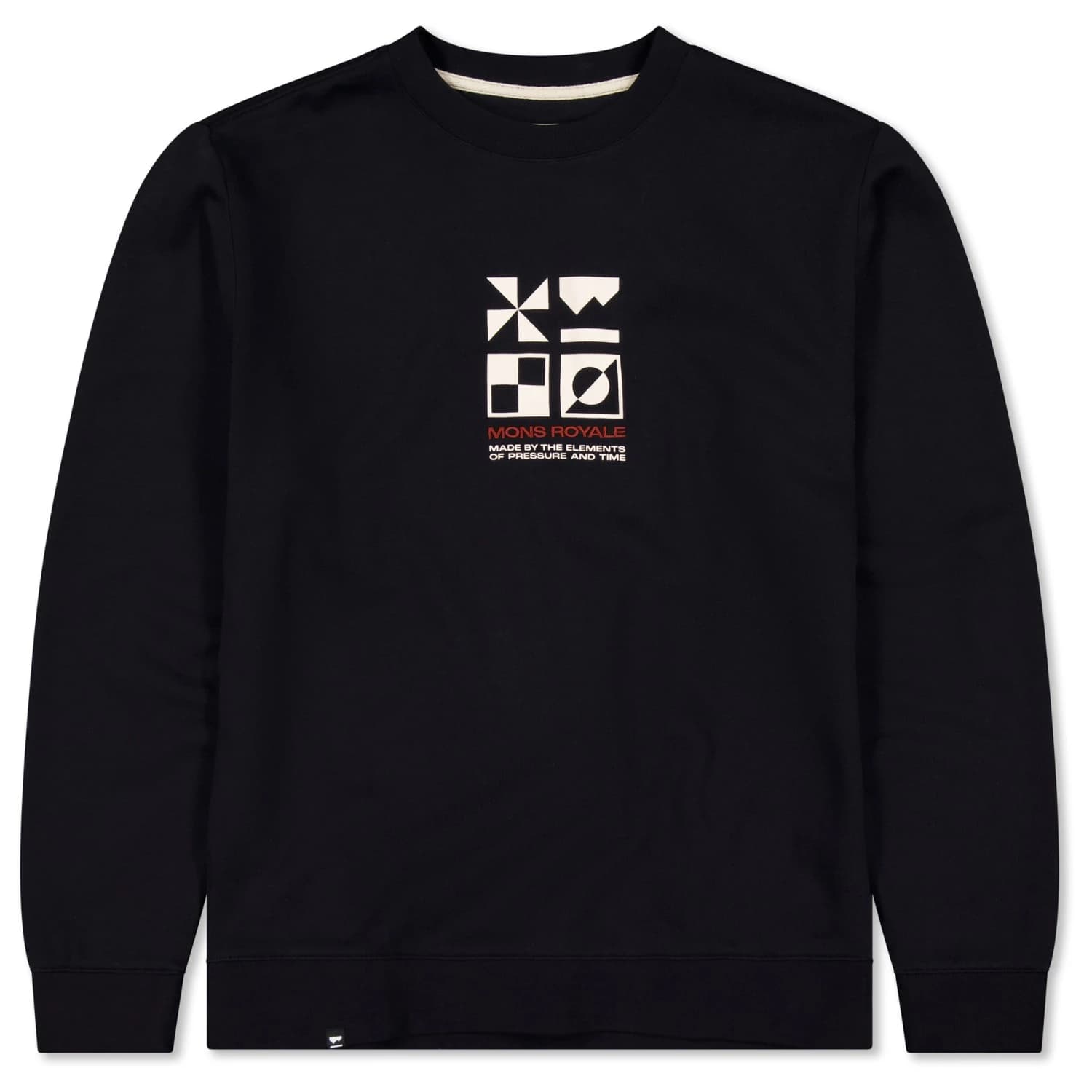 Мъжки вълнен пуловер Mons Royale Inversion Merino Crew Merino jumper - Black
