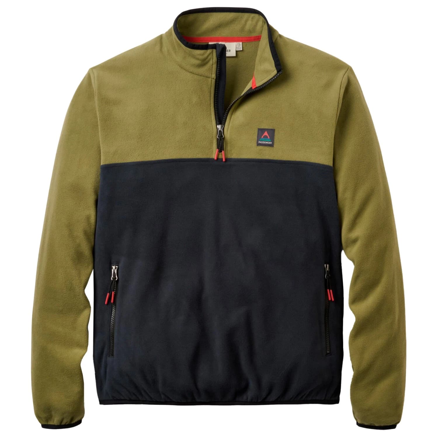 Поларен пуловер Passenger Set Off Recycled Polar 1/4 Zip Fleece 2.0 Fleece jumper - Black / Khaki
