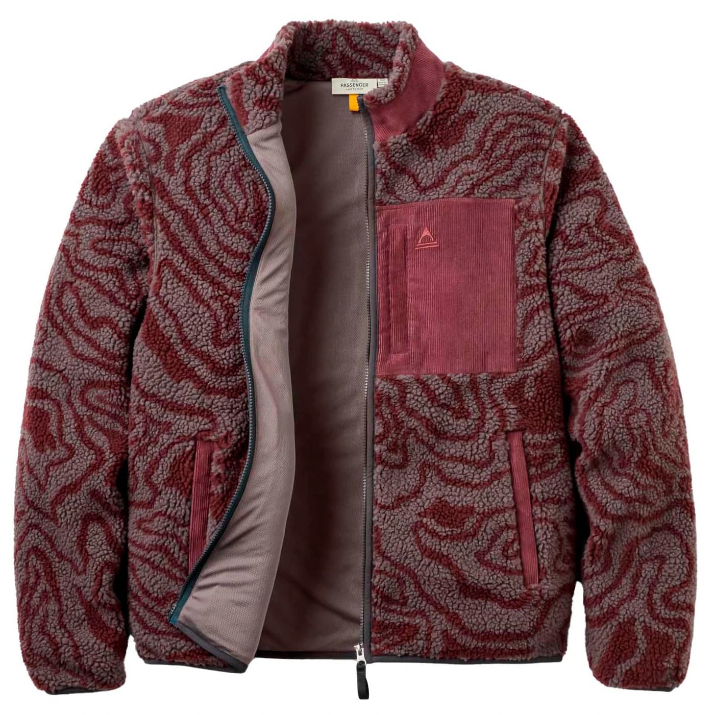 Поларено яке Passenger Trekker 2.0 Recycled Deep-Pile Sherpa Fleece Fleece jacket - Strata Swirl Brambleberry