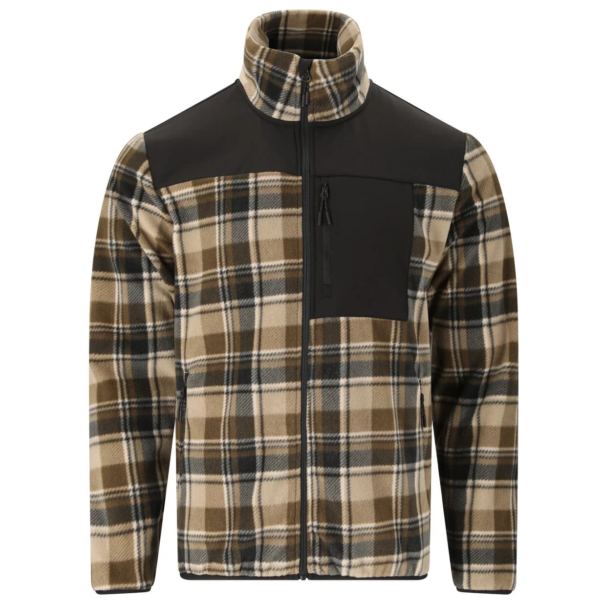 Мъжко поларено яке Whistler Astrali Checked Fleece Jacket - Teak